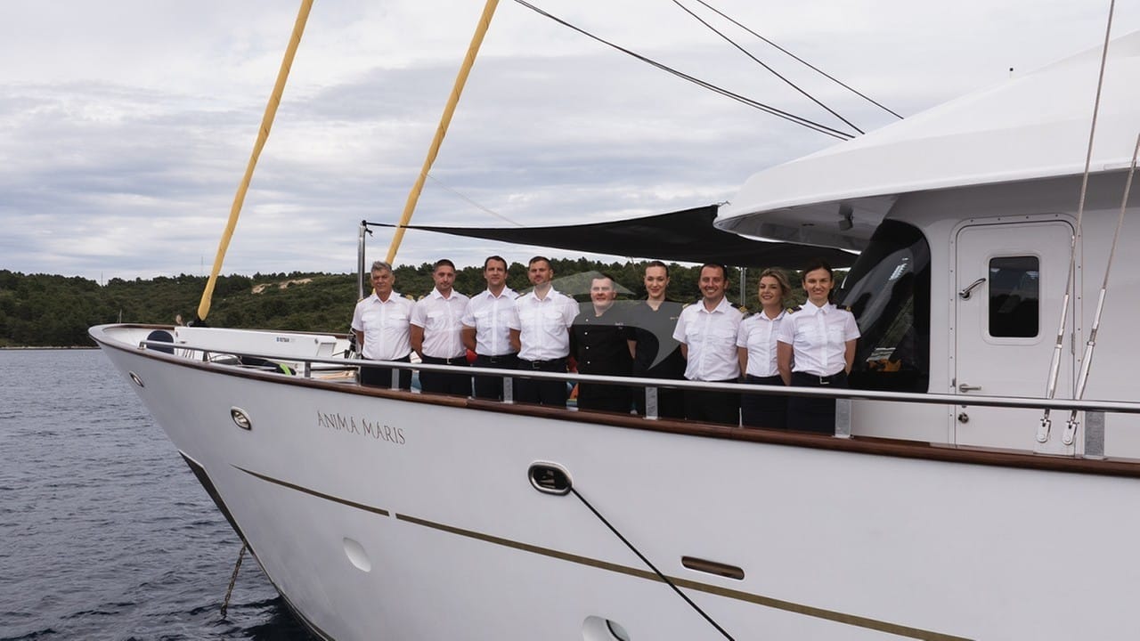 Luxury charter yacht crew for ANIMA MARIS