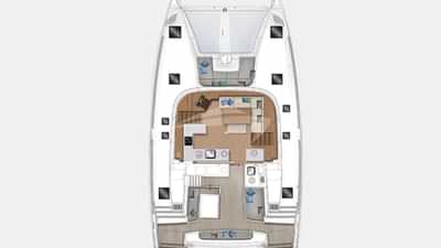 Salon and Aft deck layout