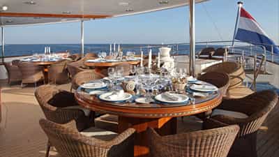 Deck dining area