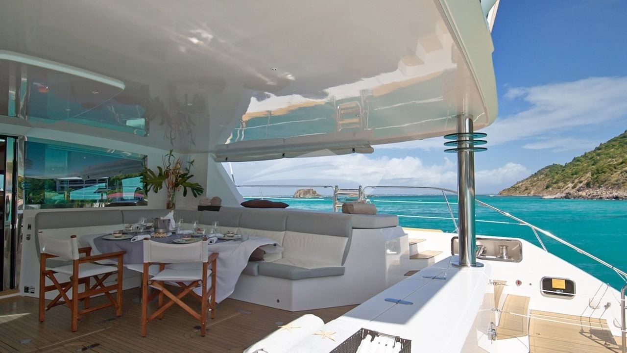 The spacious cockpit area