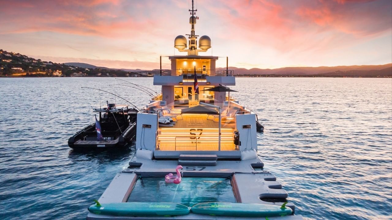 At anchor in evening