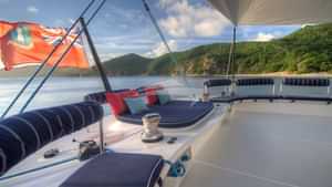 Flybridge lounging area