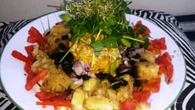 Cassava and Curried Cauliflower