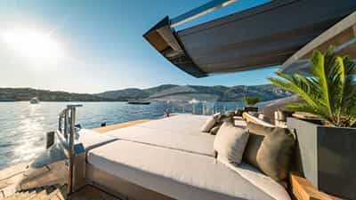 Aft deck lounging