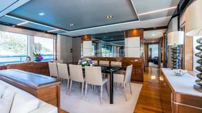 Fine dining in main saloon