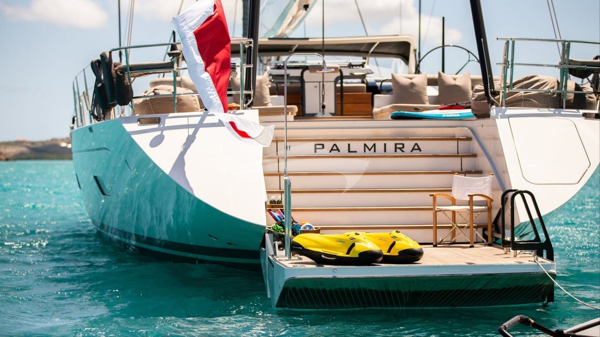 Swim platform out and Seabobs