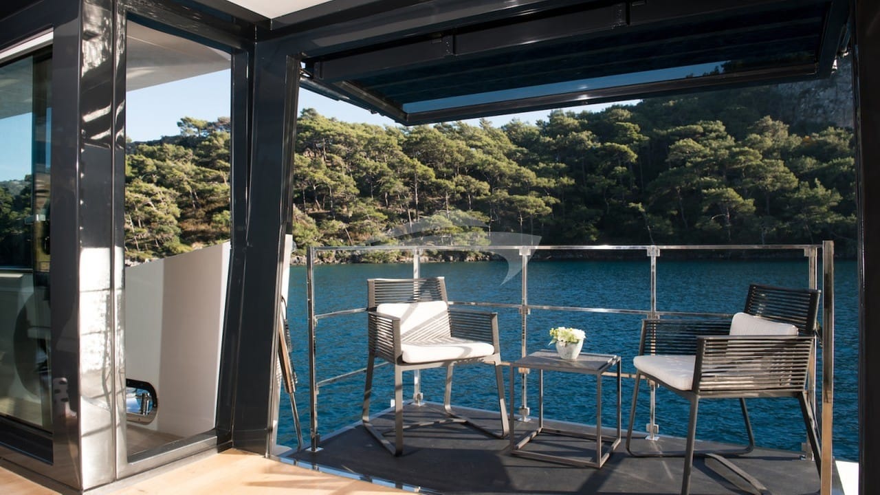 Fold down balcony