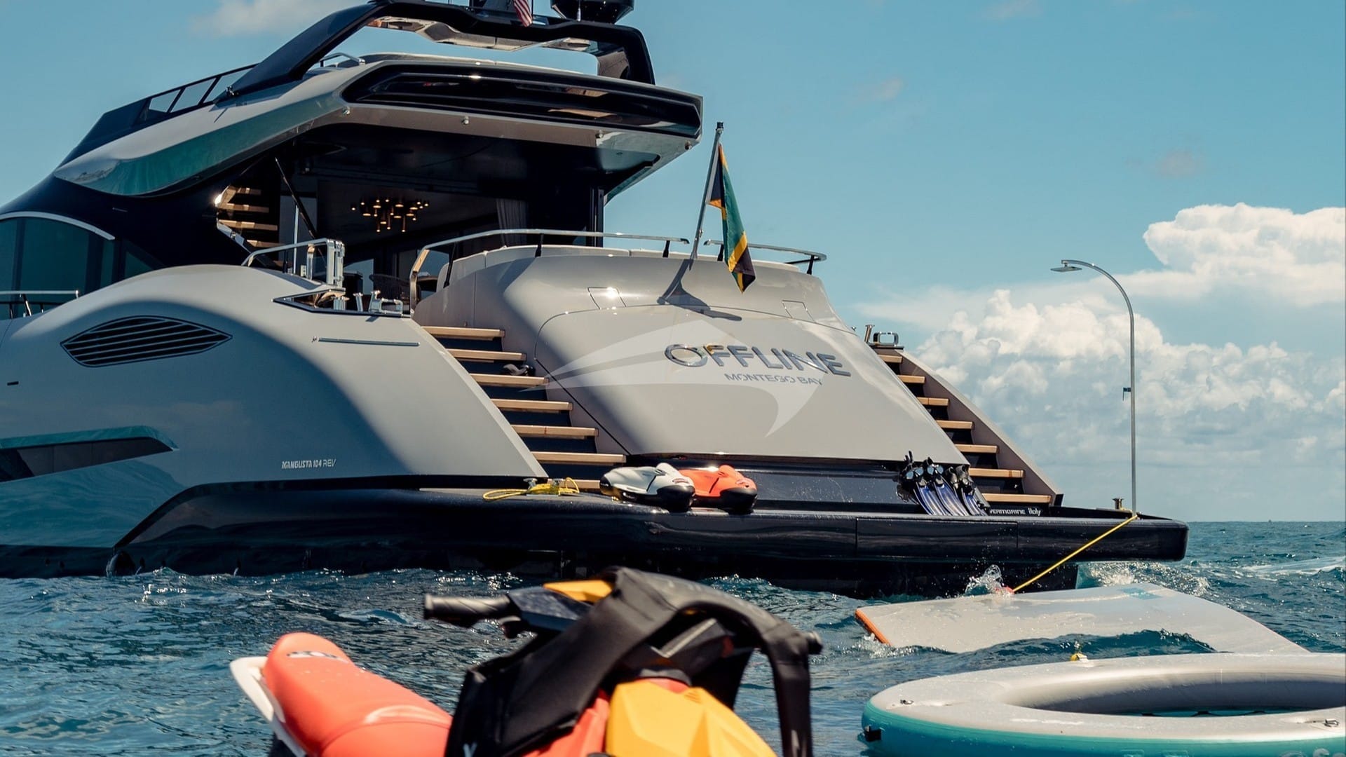 Swim platform and toys