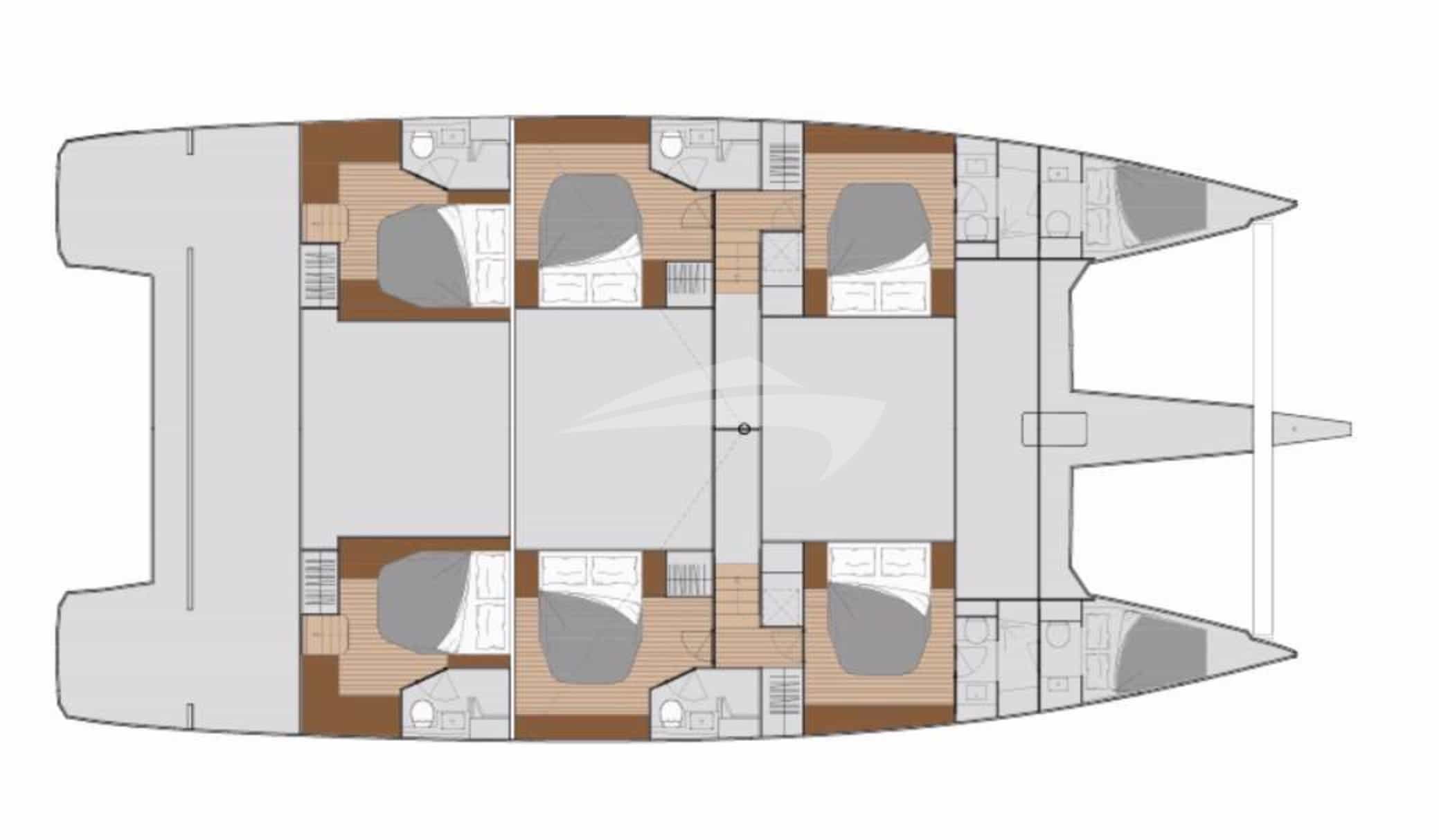 Luxury charter yacht layout diagram for LYRA