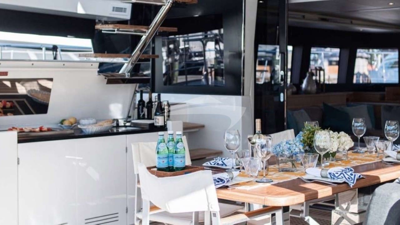 Cockpit grill and dining area