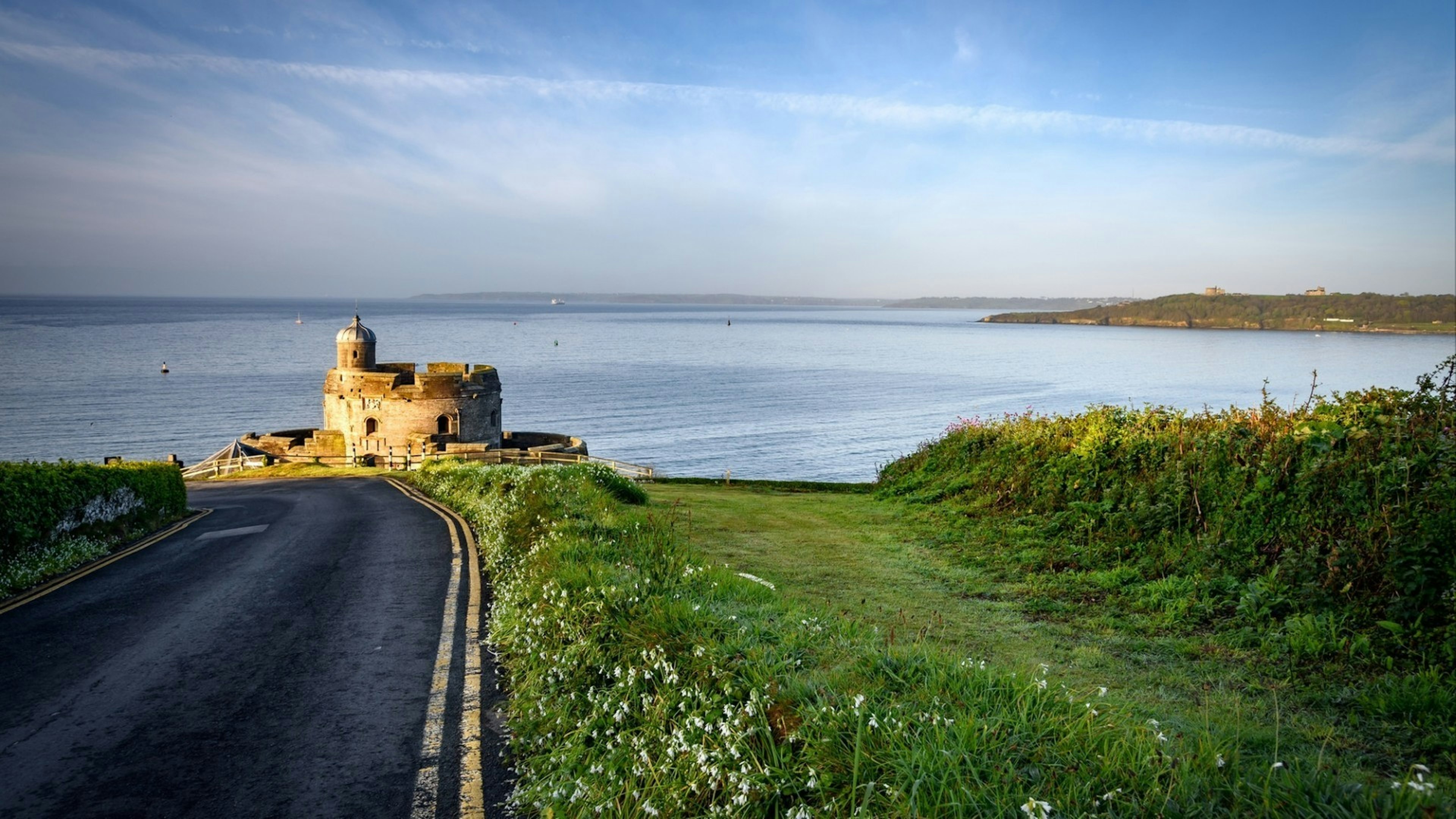St Mawes castle lies on the south coast of Cornwall, England.