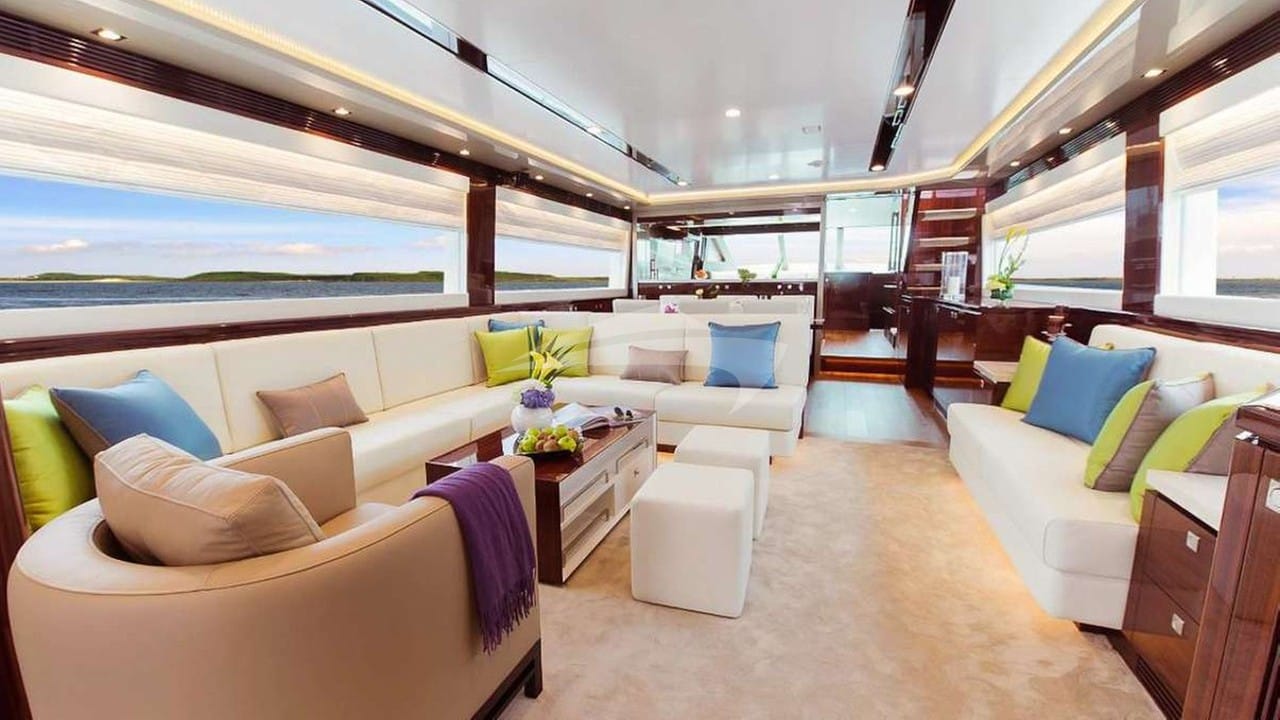 Main Saloon (pillows are now navy and cream)