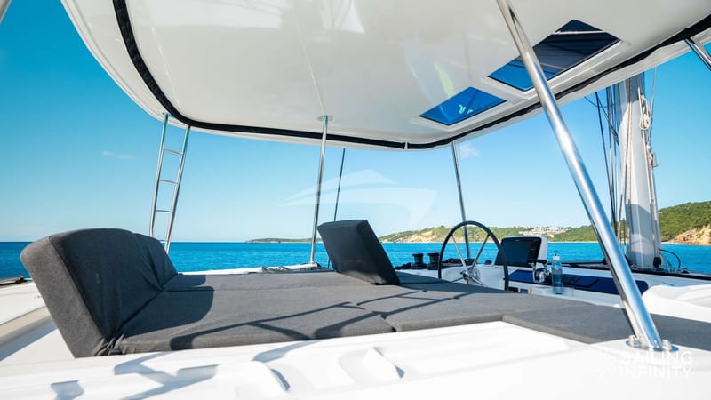 Flybridge lounge area