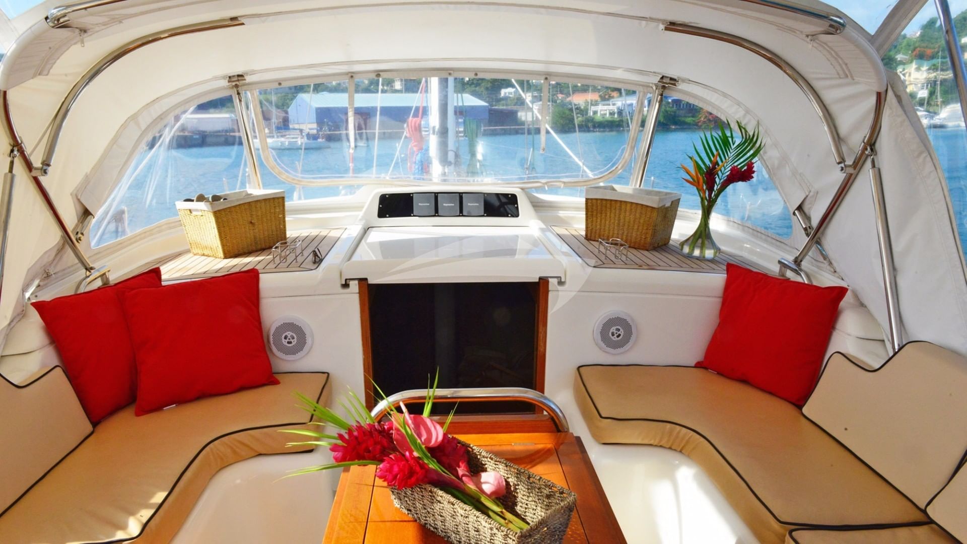 Cockpit facing forward