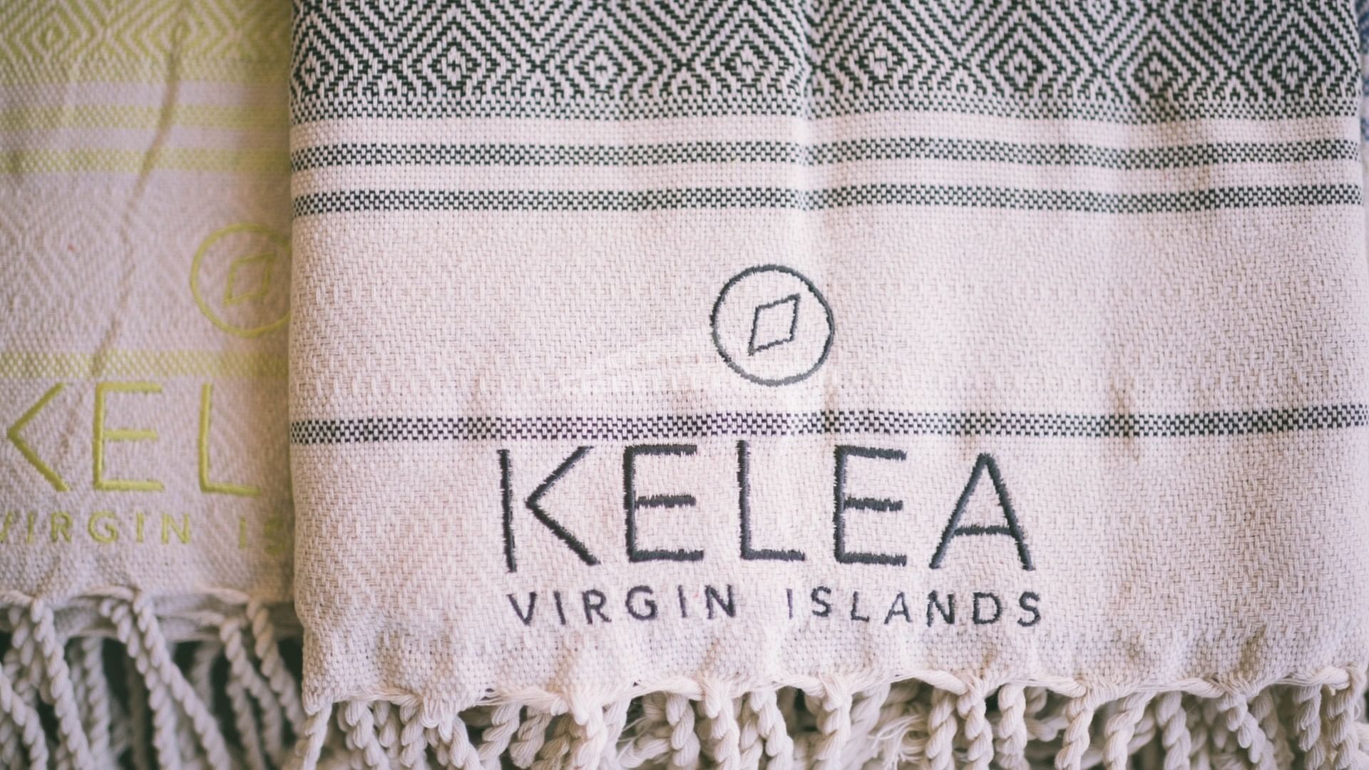 Kelea's logo beach towels