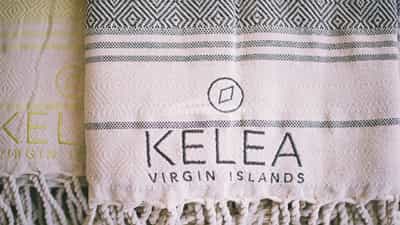 Kelea's logo beach towels