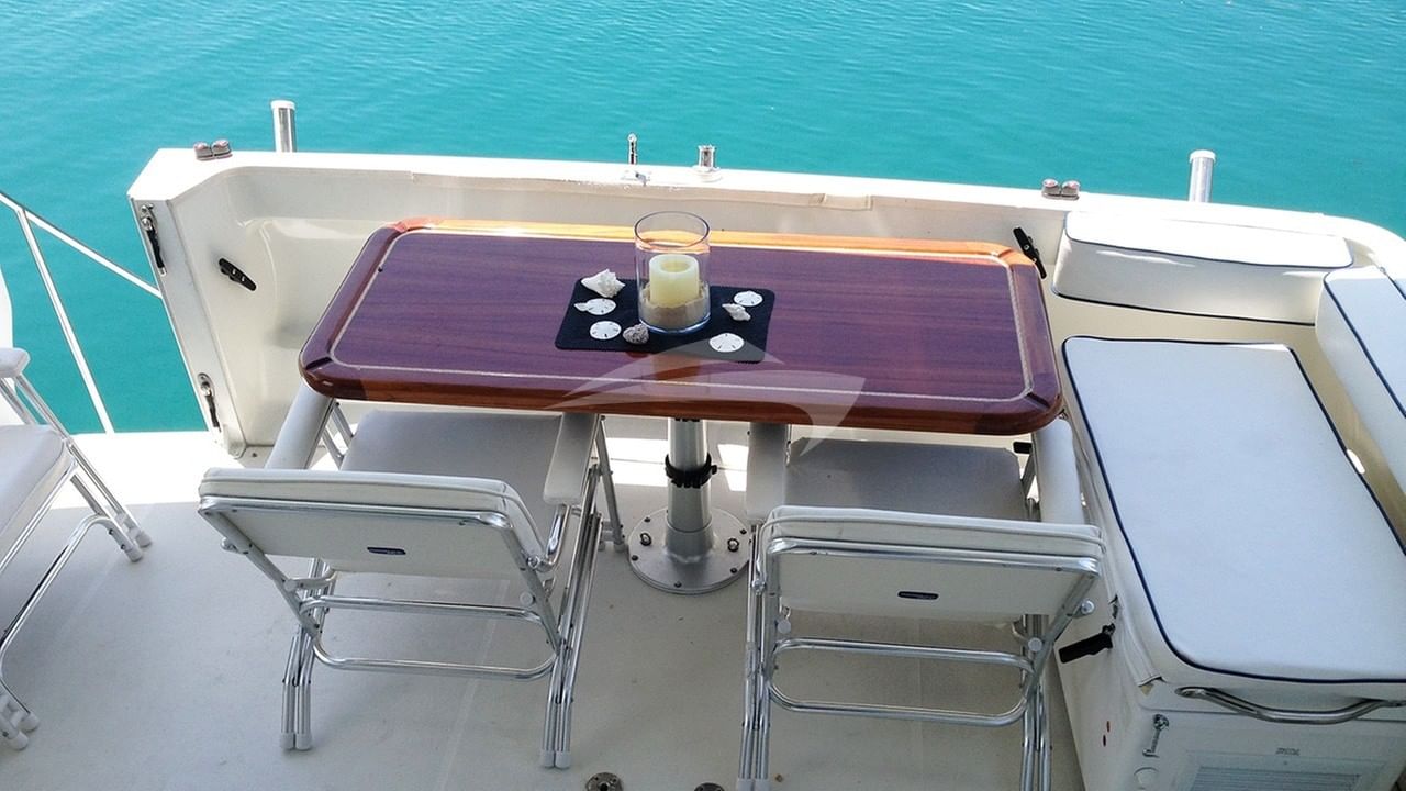 Aft deck lounging area