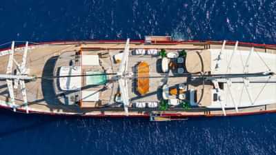 Aerial view of the deck