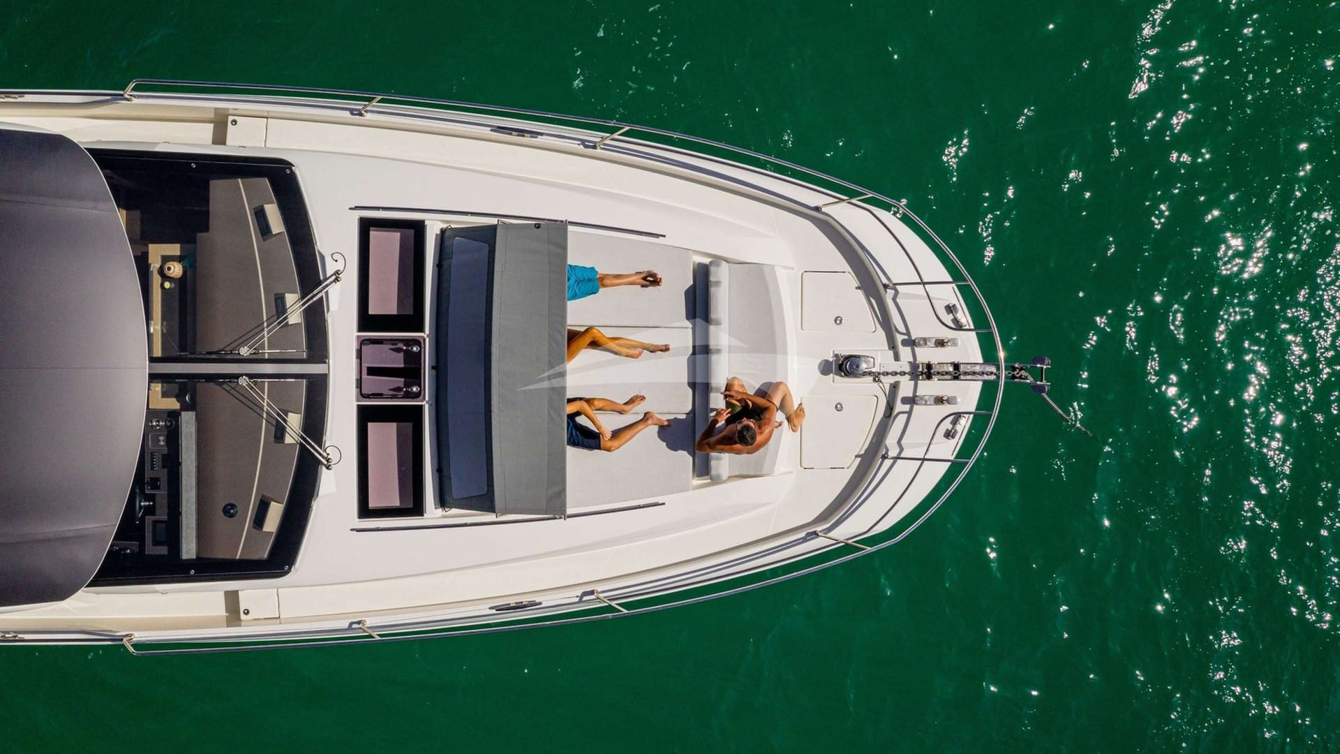 Sun deck on Prestige 690