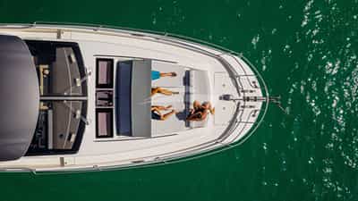 Sun deck on Prestige 690