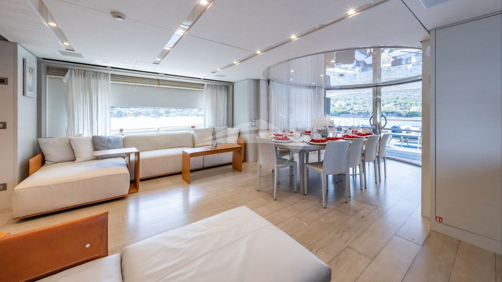 Upper deck lounge has 55" Smart TV