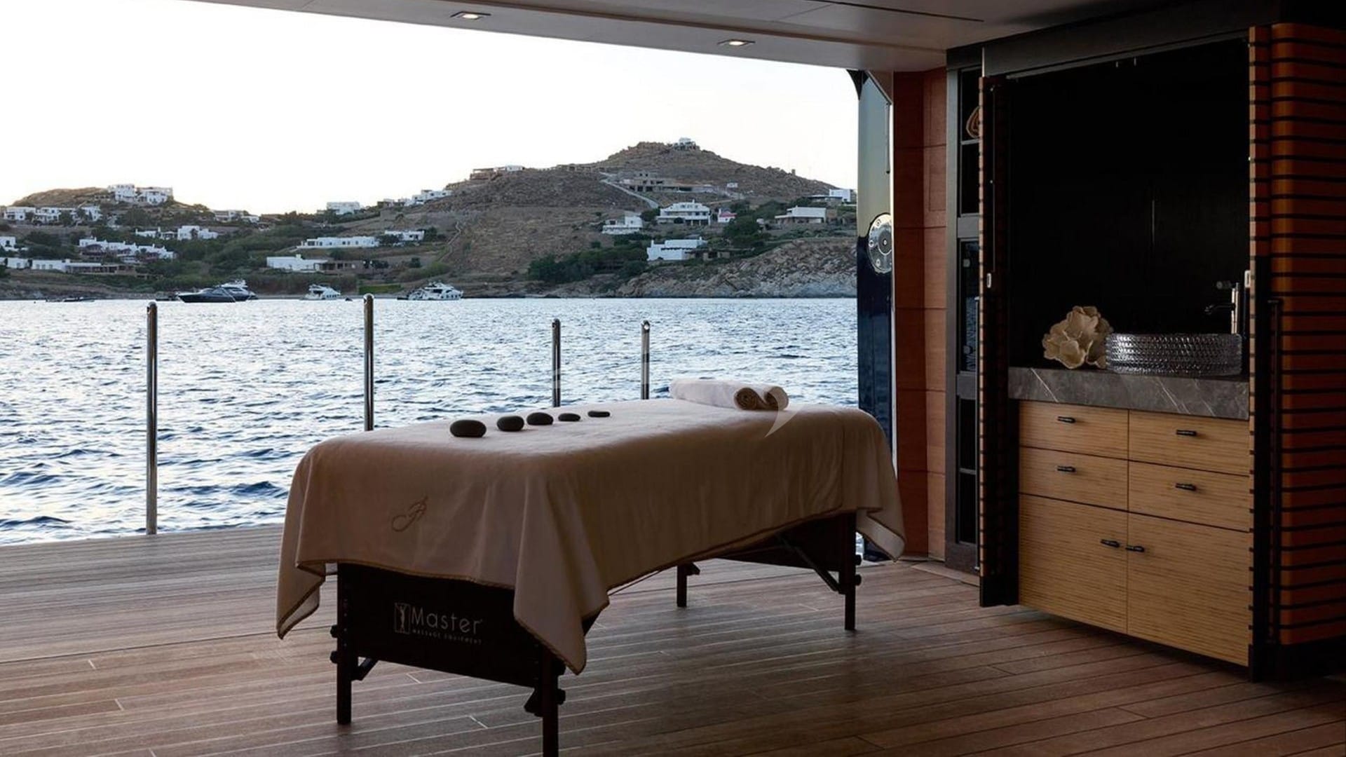 Massage Table in Beach Club