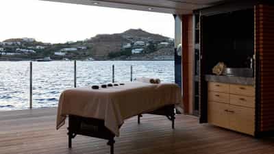 Massage Table in Beach Club