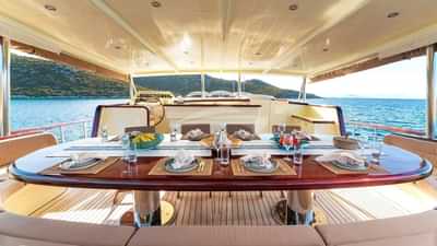 Aft Dining and Seating Area