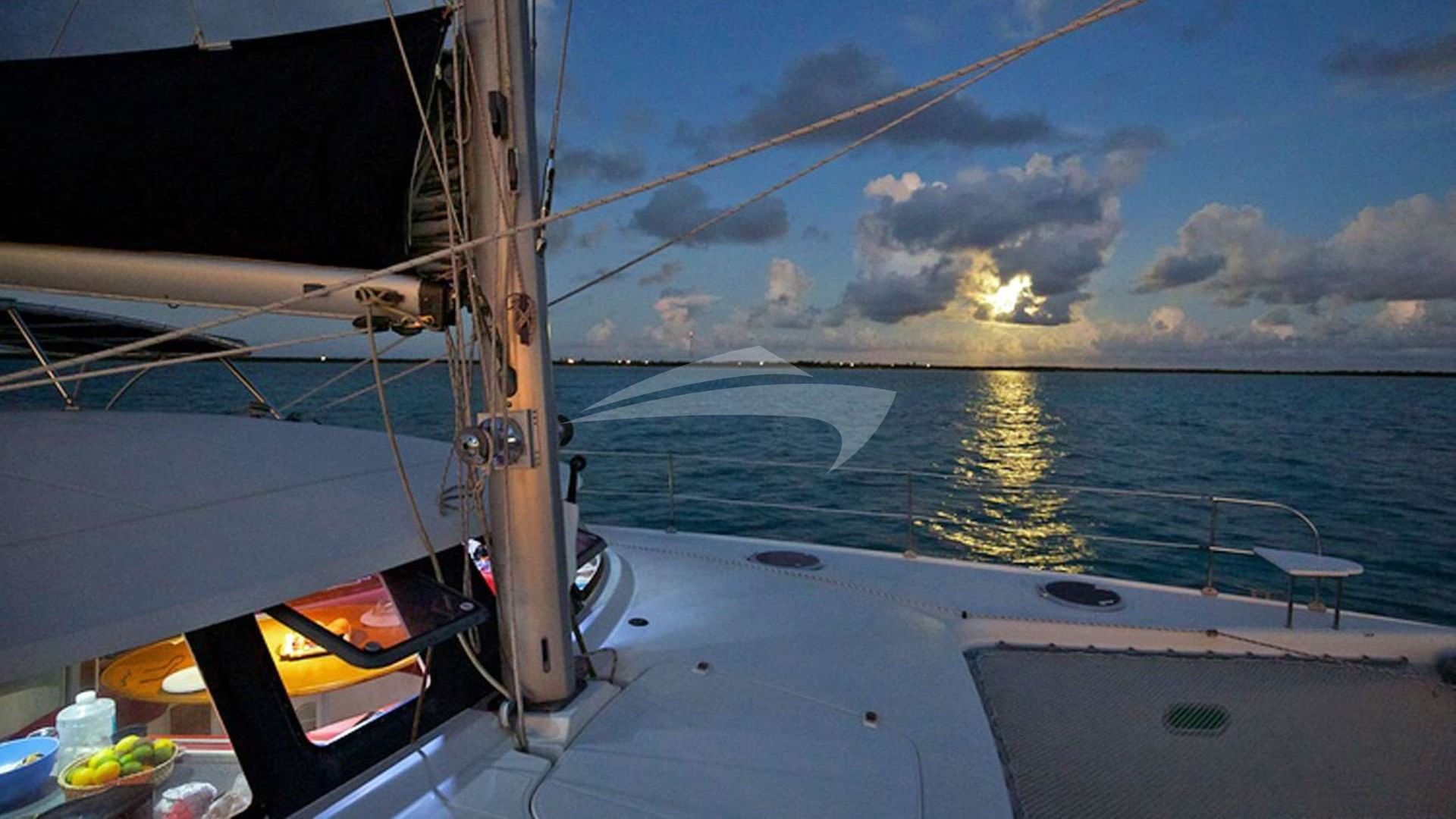 Quiet sunset anchorage