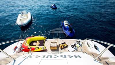 Swim platform and toys