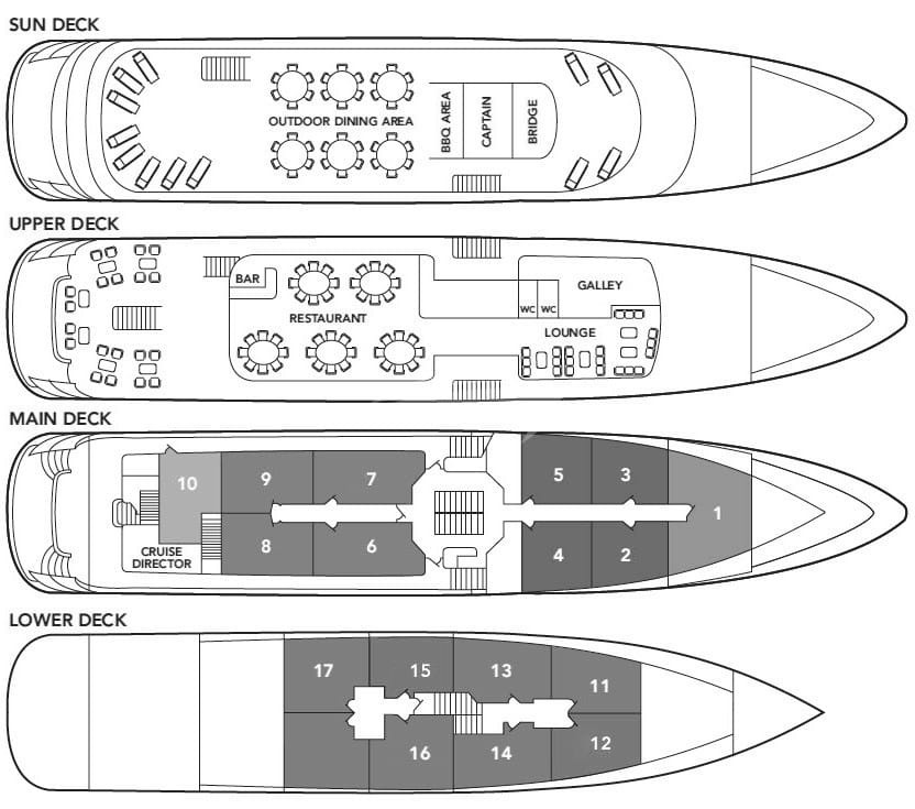 QUEEN ELEGANZA Deck Plan