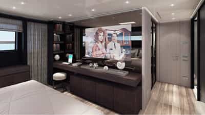 Master Stateroom - TV and Vanity