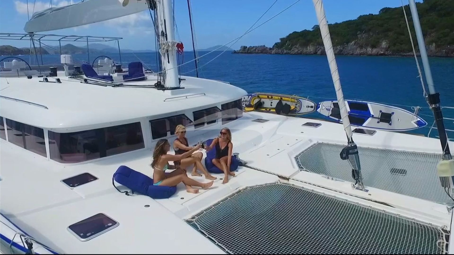 Foredeck is great spot for sunbathing