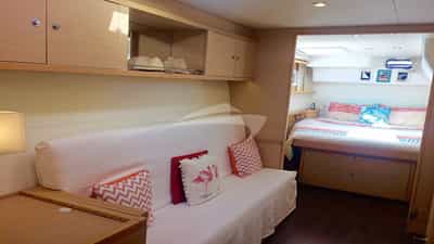 Master Cabin configured as a "Honeymoon Suite"