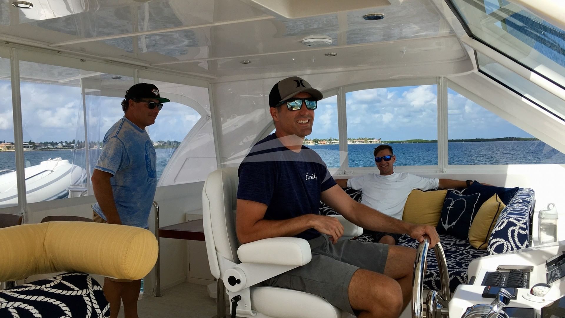 Powering up on the flybridge