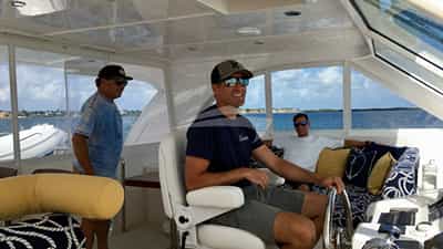 Powering up on the flybridge