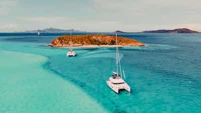Anchored in a private cove