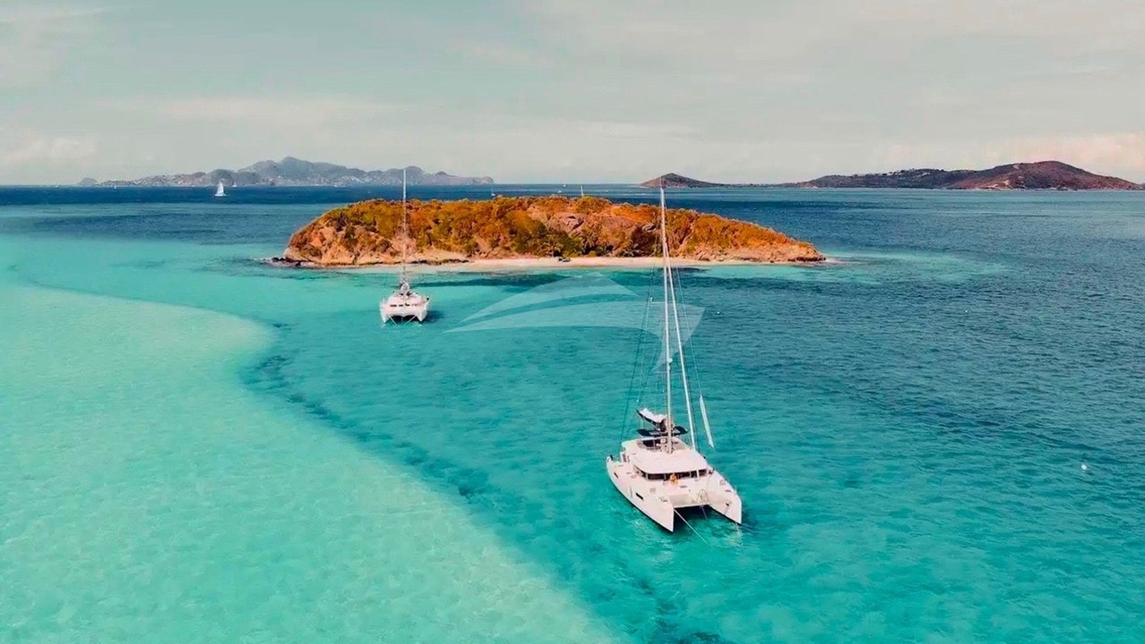 Anchored in a private cove