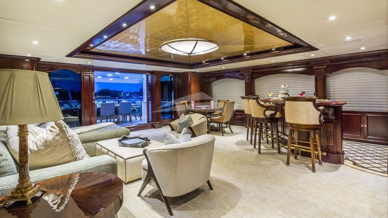 SKY LOUNGE OPENS TO BRIDGE DECK DINING AND SEATING