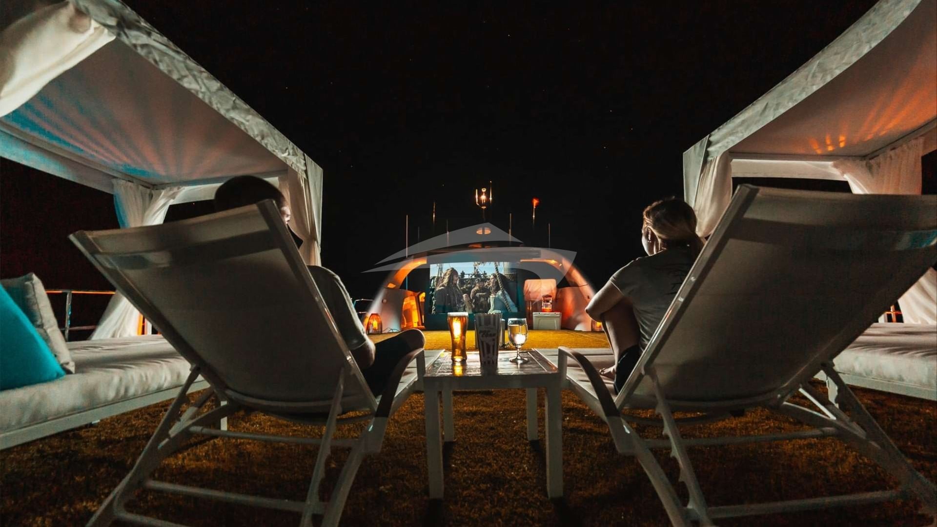 Cinema On Deck at Night