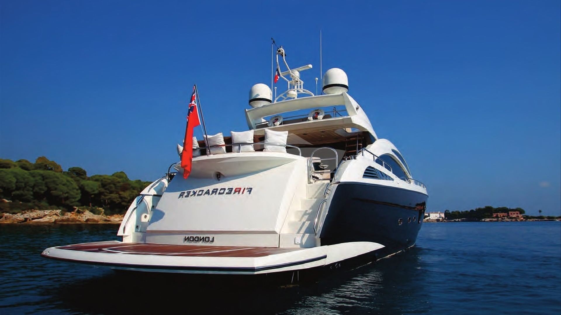 At anchor and swim platform