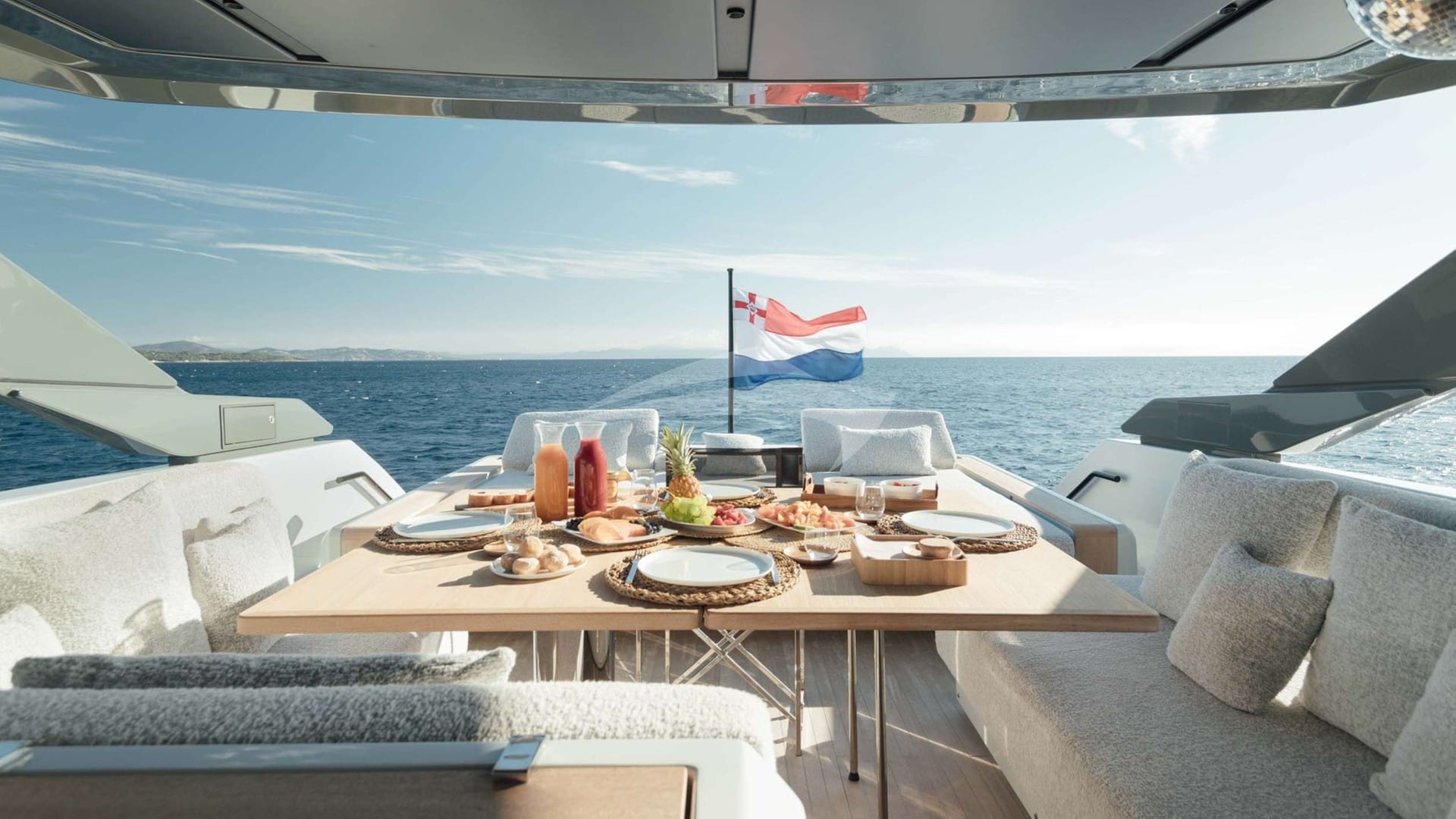 Bridge deck Dining looking aft