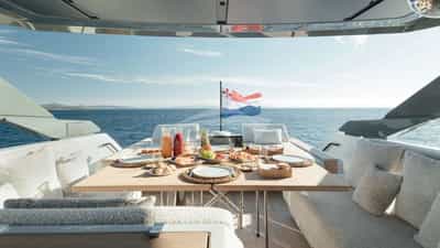 Bridge deck Dining looking aft