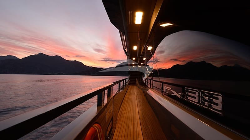 Sunset on deck