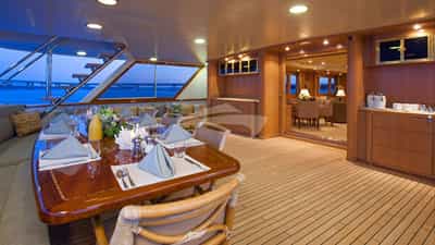 Aft deck and dining area