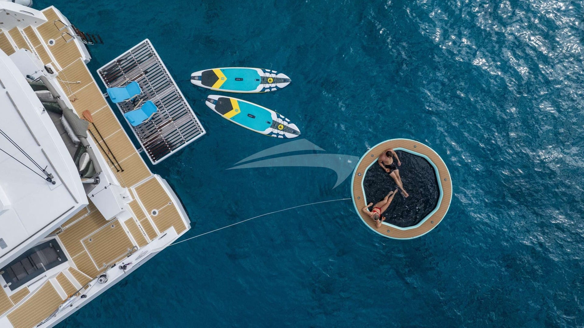 Aerial View of Water Toys