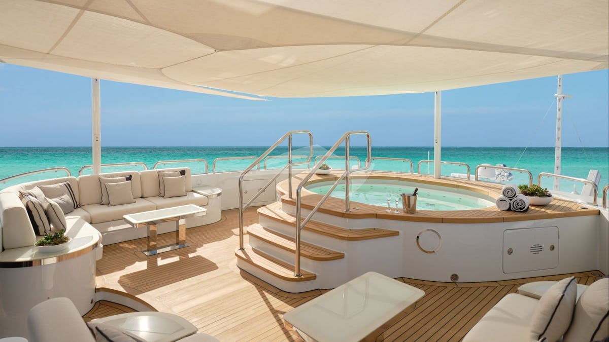 Sun deck jacuzzi