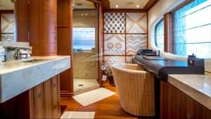 VIP cabin office and bathroom