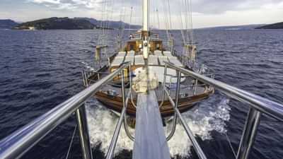 Deck view toward aft