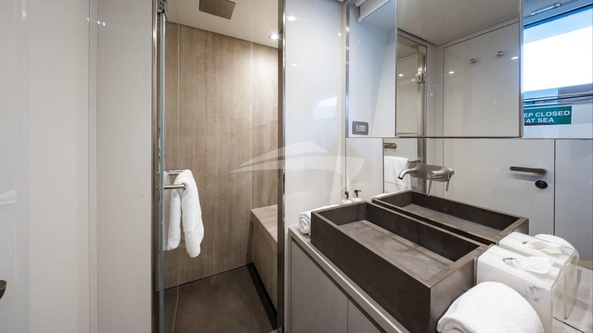 Twin stateroom is en suite